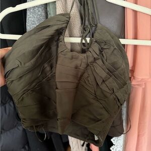 Zara Dark Brown halter top crop top